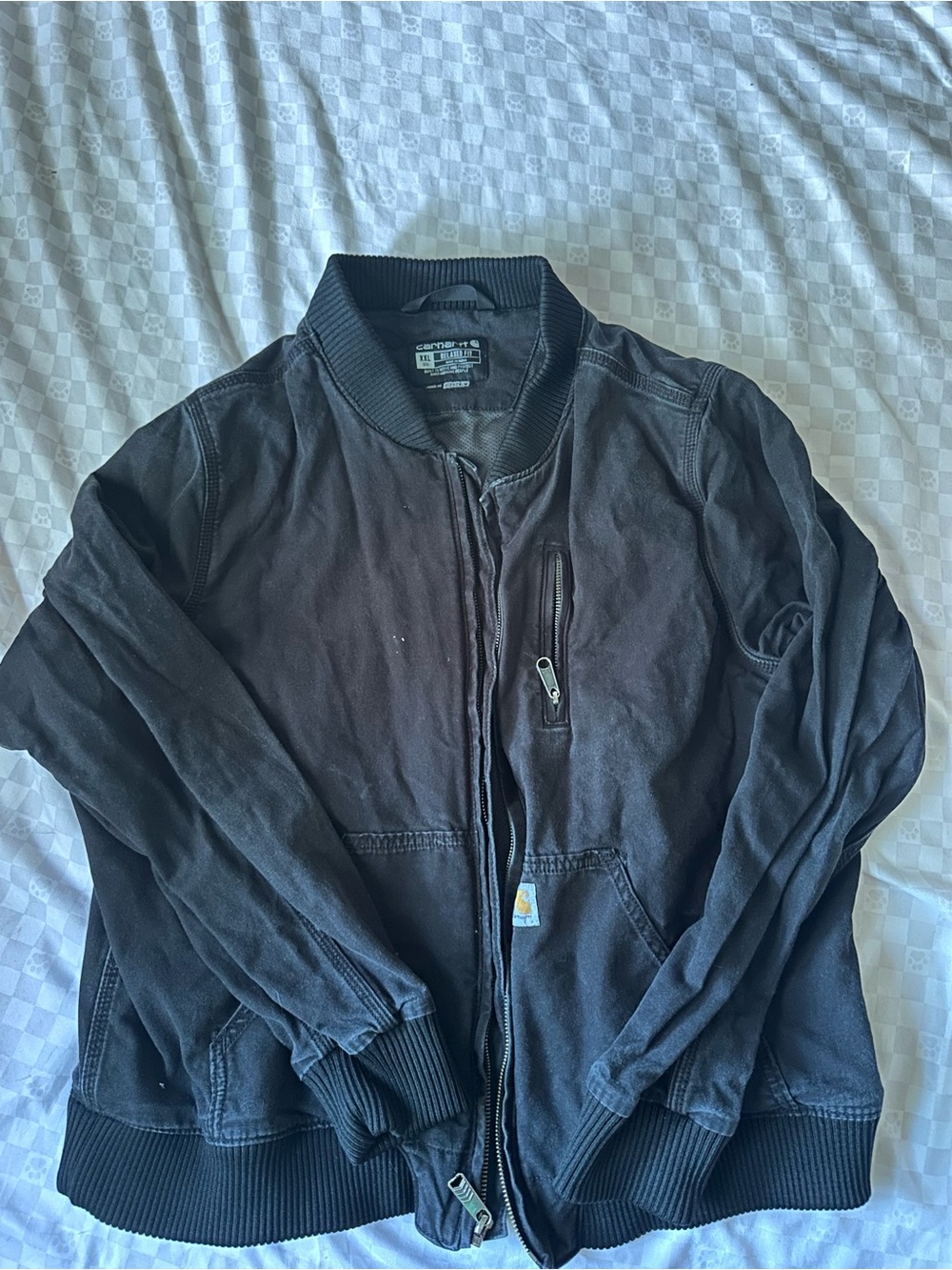 Carhartt Black Women’s Bomber Jacket with Zip Chest Pocket
